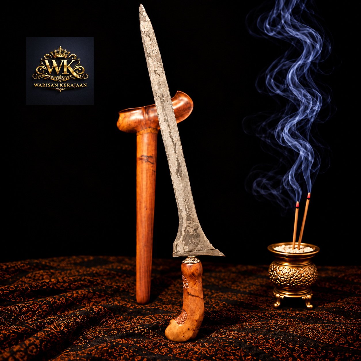 Keris Tilam Upih Corok Pamor Pedaringan Kebak